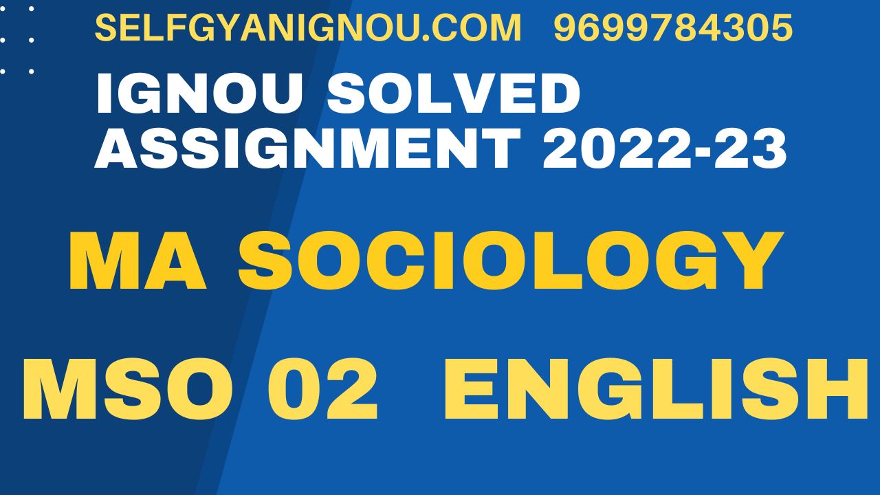 ignou solved assignment mso 2nd year