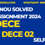 DECE 02 Diploma Ignou assignment 2024