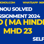 MHD 23 MA Hindi Ignou assignment 2024
