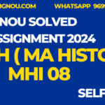 MHI 08 MA History Ignou assignment 2024