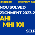 MHI 101 MA History Ignou assignment 2024