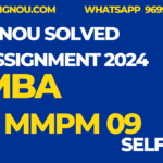 MMPM 09 MBA Ignou assignment 2024