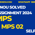 MPS 02 M.A. Political Science  Ignou assignment 2024