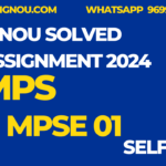MPSE 01 M.A. Political Science  Ignou assignment 2024