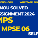 MPSE 06 M.A. Political Science  Ignou assignment 2024