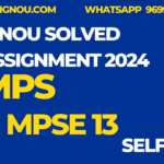 MPSE 13 M.A. Political Science  Ignou assignment 2024