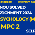 MPC 02 MA Psychology Ignou Solved Assignment 2024