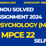 MPCE 22 MA Psychology Ignou Solved Assignment 2024