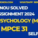 MPCE 31 MA Psychology Ignou Solved Assignment 2024