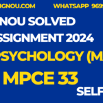MPCE 33 MA Psychology Ignou Solved Assignment 2024