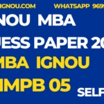 MMPB 05 MBA Ignou Solved Guess Paper 2024