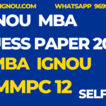 MMPC 12 MBA Ignou Solved Guess Paper 2024