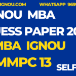 MMPC 13 MBA Ignou Solved Guess Paper 2024