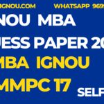 MMPC 17 MBA Ignou Solved Guess Paper 2024