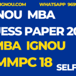 MMPC 18 MBA Ignou Solved Guess Paper 2024