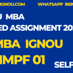 MMPF 01 Solved Assignment MBA Ignou 2024-25
