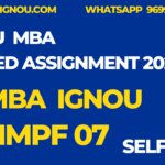 MMPF 07 Solved Assignment MBA Ignou 2024-25 SELF GYAN