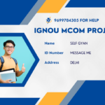 IGNOU MCom Project