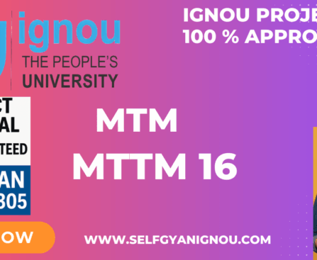 IGNOU MTM PROJECT